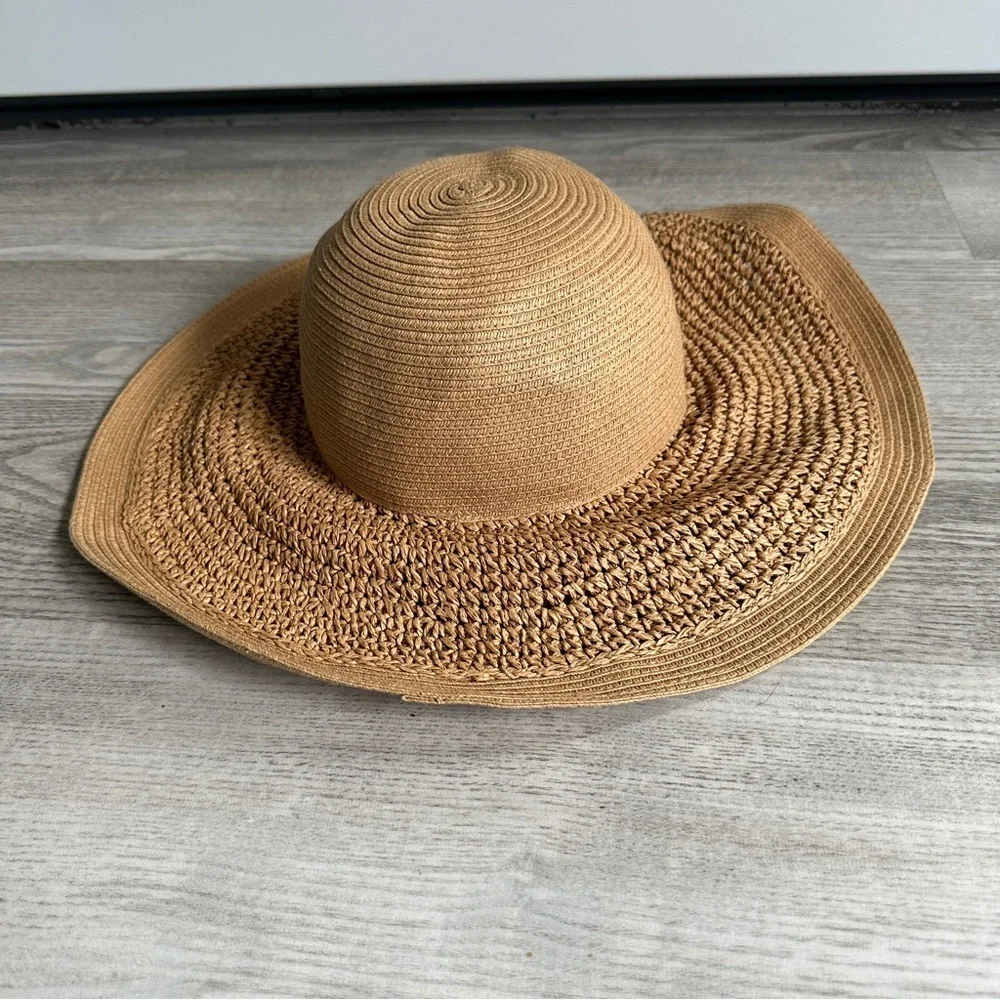 J. Crew Tan Paper Sun Hat